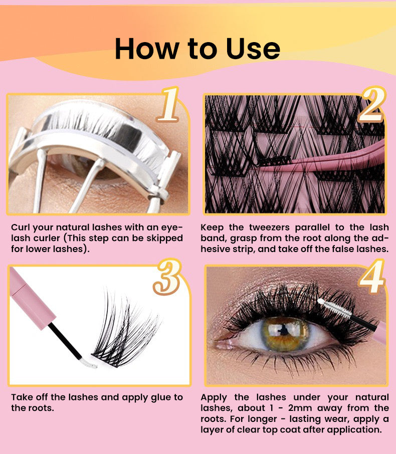 120 Clusters Mixed 10-16mm D Curl