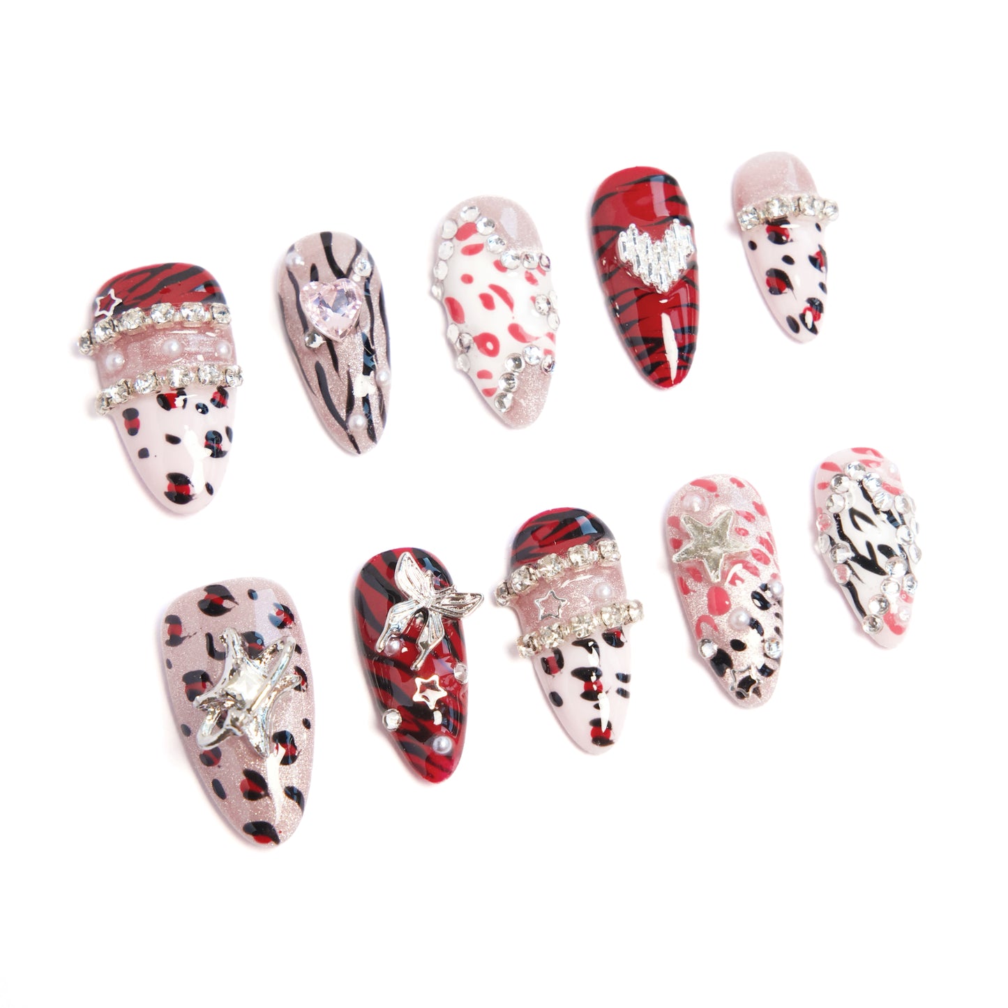 Rebel-Glam Leopard-Zebra Crystal Tapestry