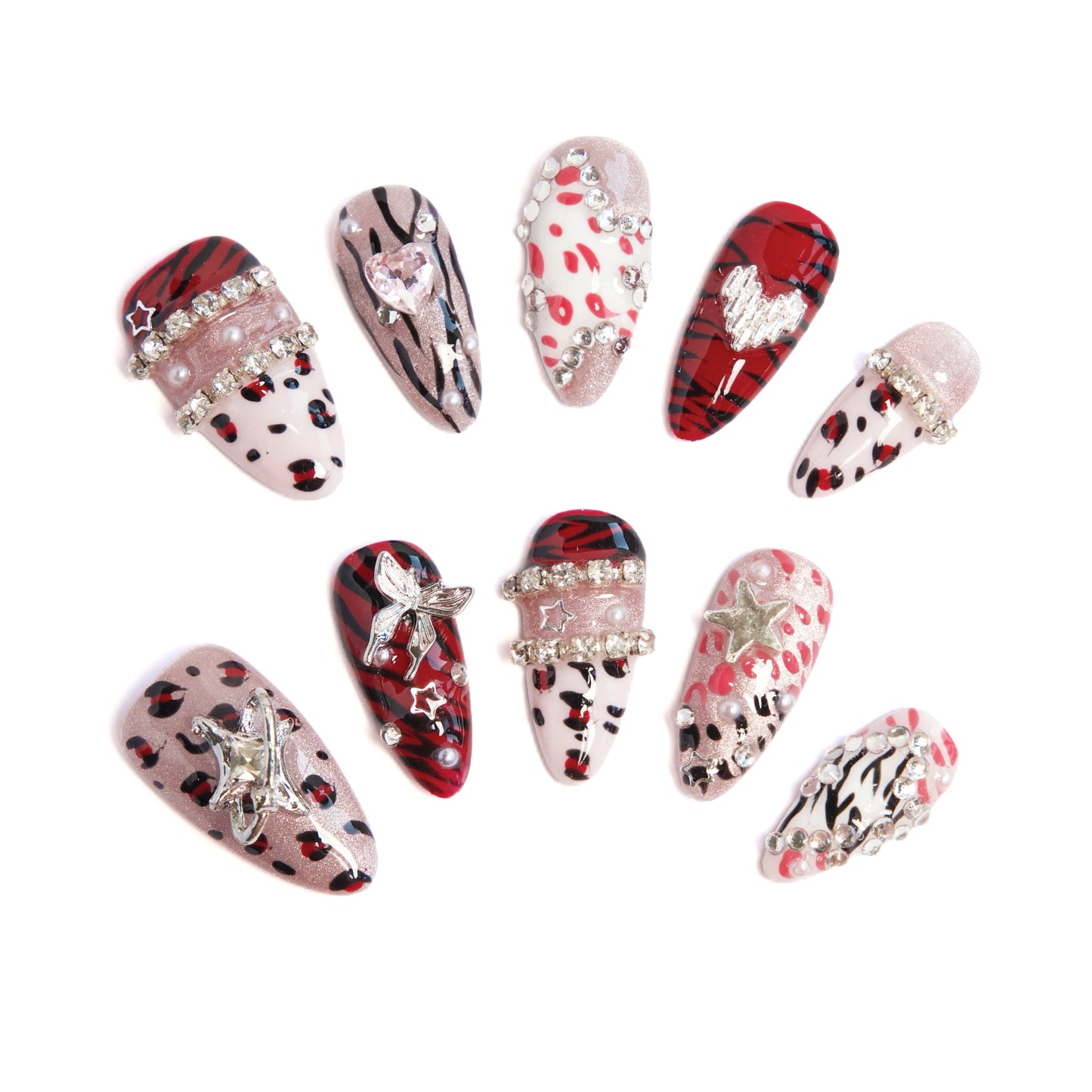 Rebel-Glam Leopard-Zebra Crystal Tapestry
