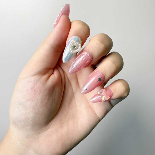 Blush-Pearl Luminary Girly-Glam