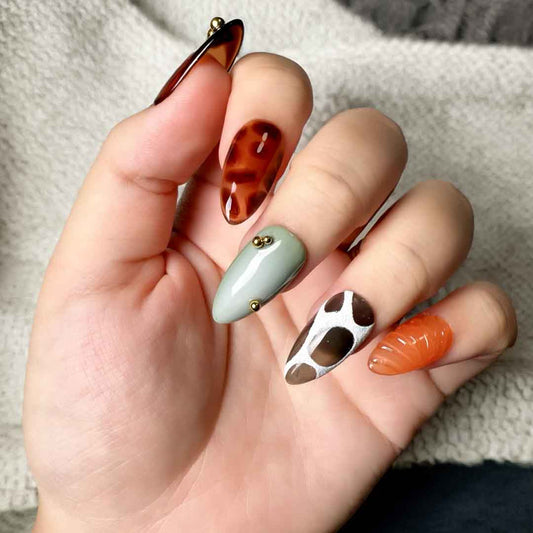 Tortoise-Shell Gold-Orb Modern Luxe