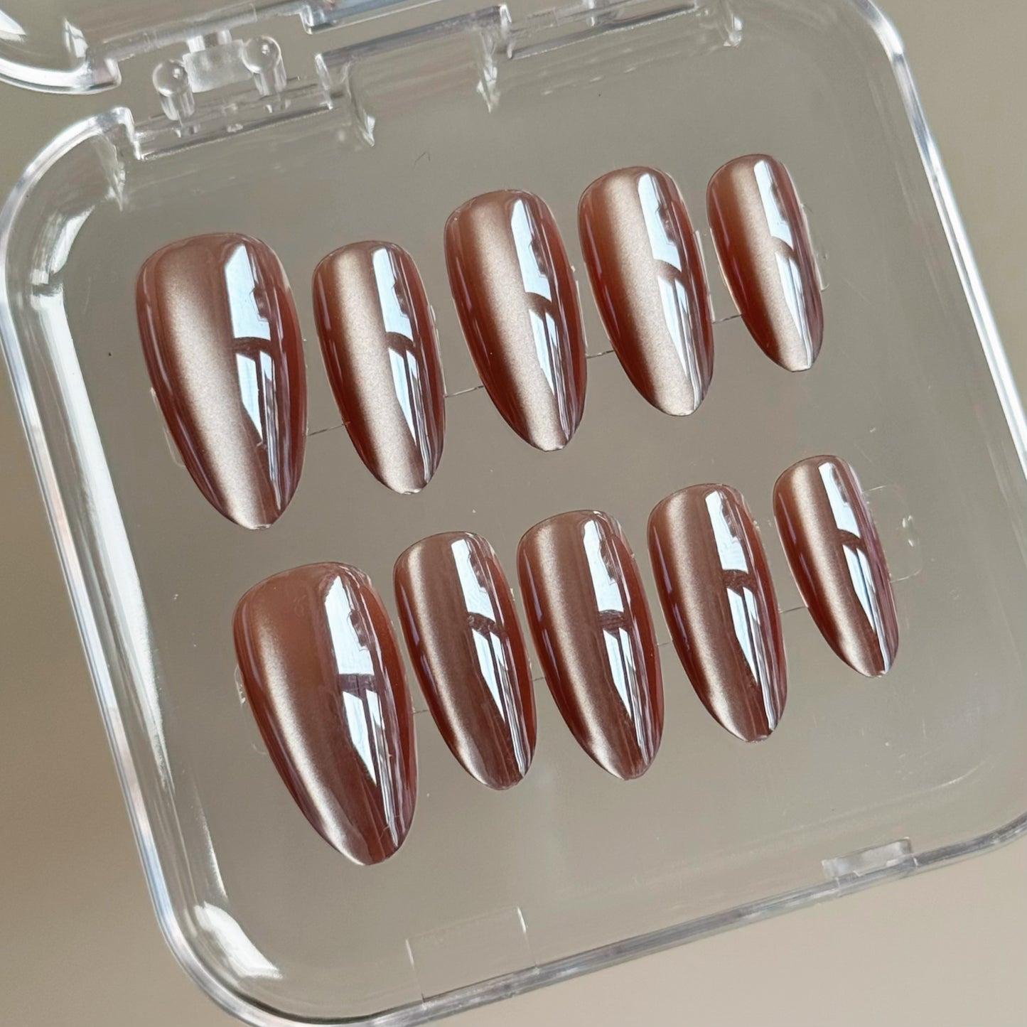 Amber Brown Glossy Stiletto