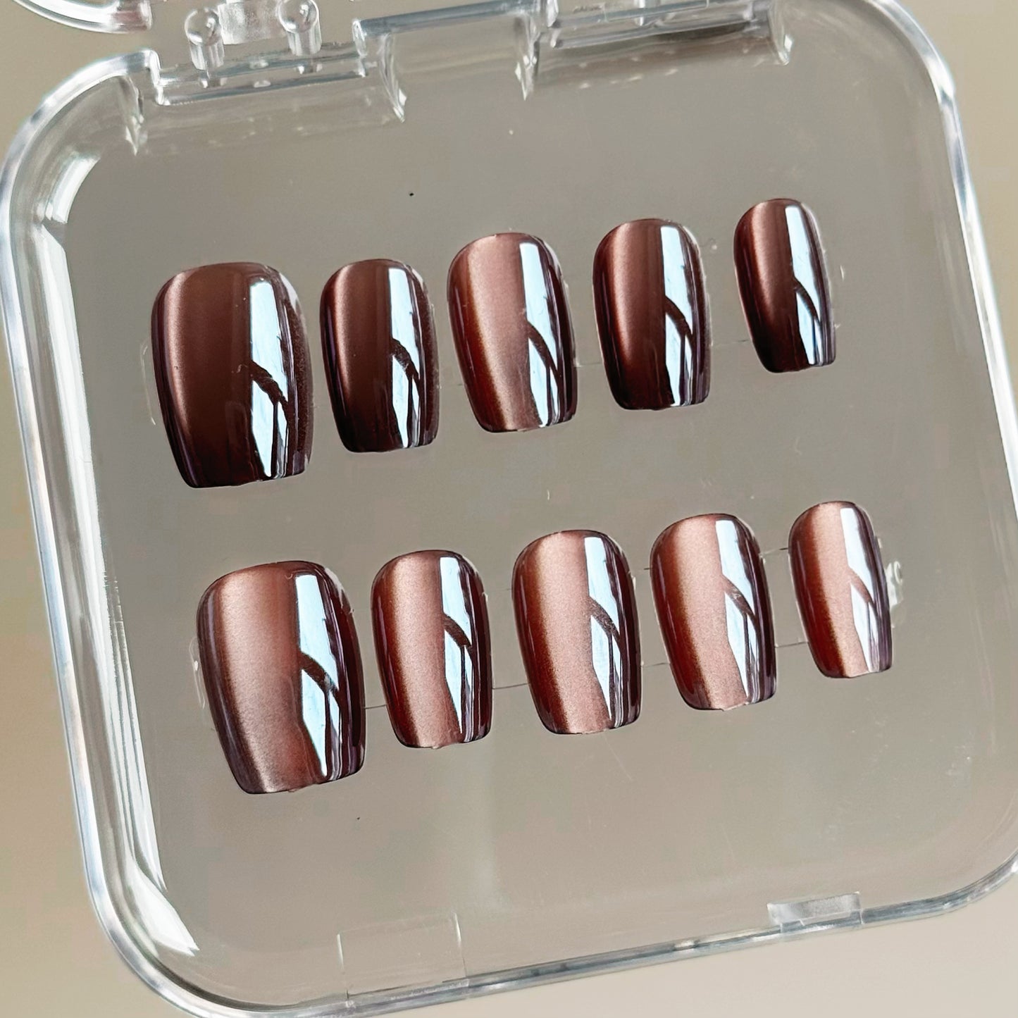 Burgundy Brown Holographic Shine