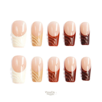 Cocoa Mousse Gradient Relief Nude Brown