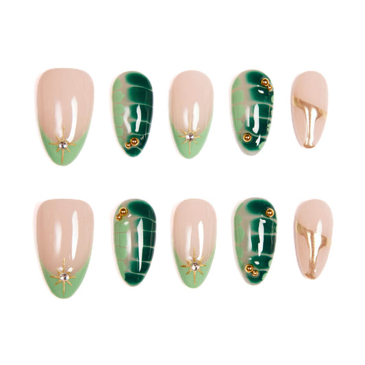 Jade-Gilt Starburst Elegant