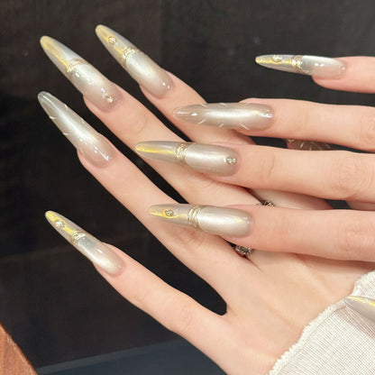 Light Gold Cross & Gold Thread Luxe