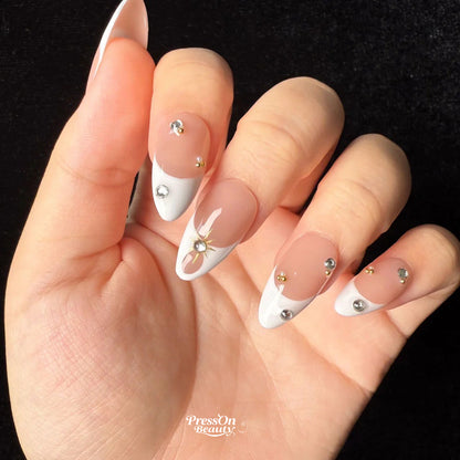 Gilt Crystal French Nude Pink Luxury