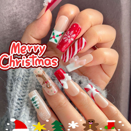 Nude Red White Gold Gingerbread·Christmas Sweet Luxe