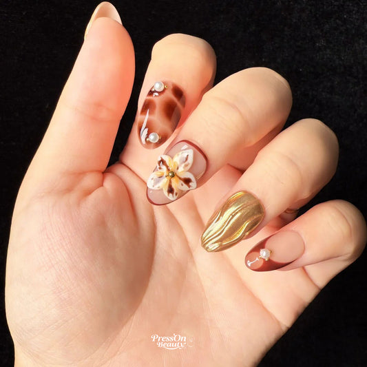 Vintage Gilt Tortoise Floral Luxury