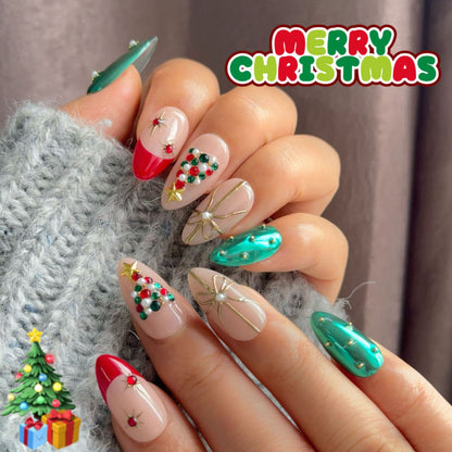 Metallic Green Crystal Christmas Tree Luxe Festive