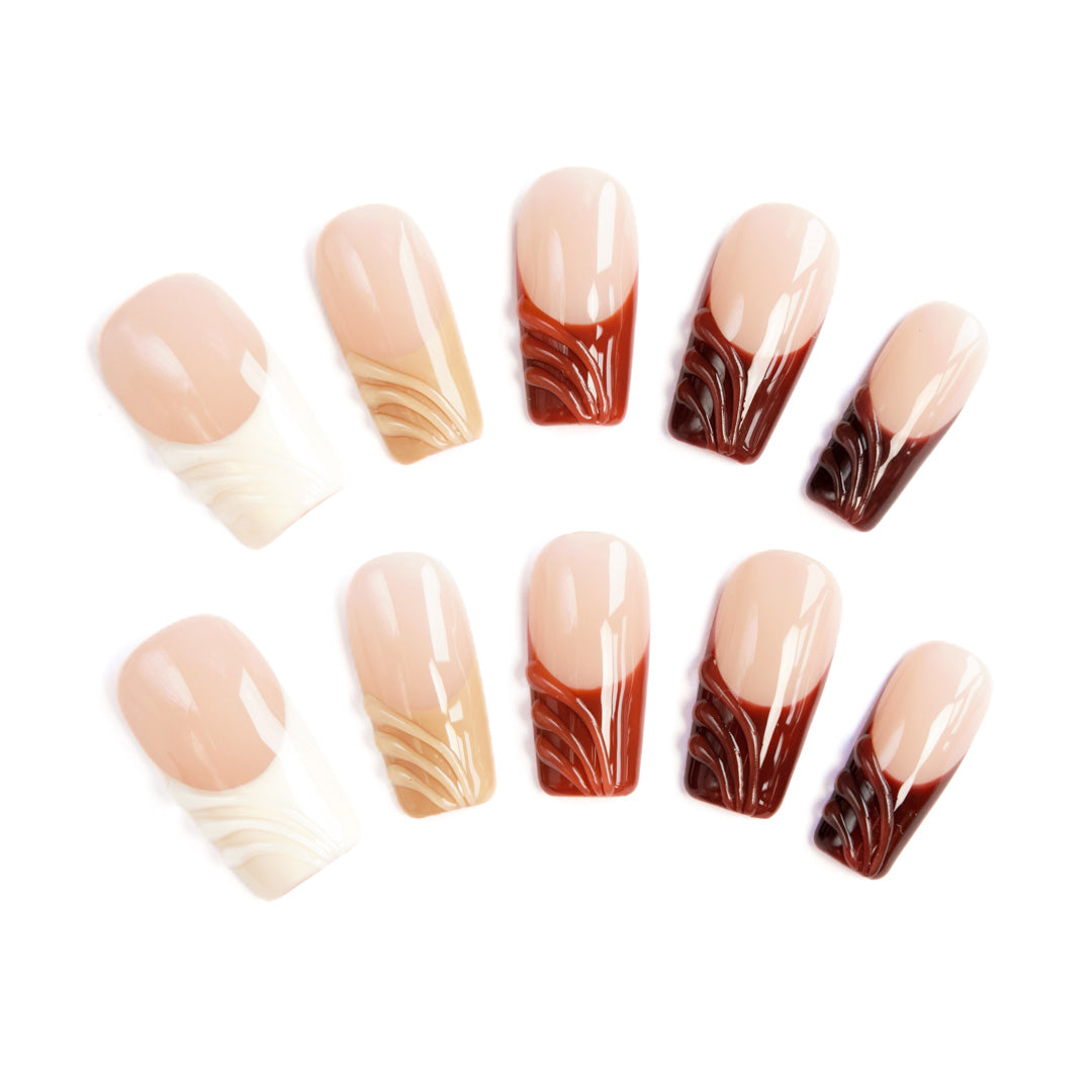 Cocoa Mousse Gradient Relief Nude Brown