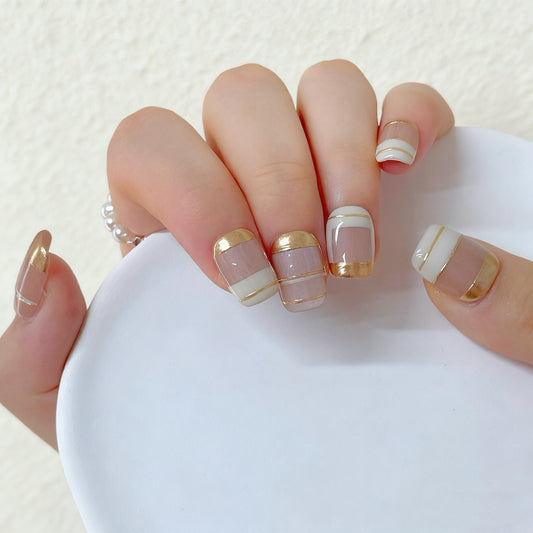 Minimalist Gold-Accent Nude Luxury