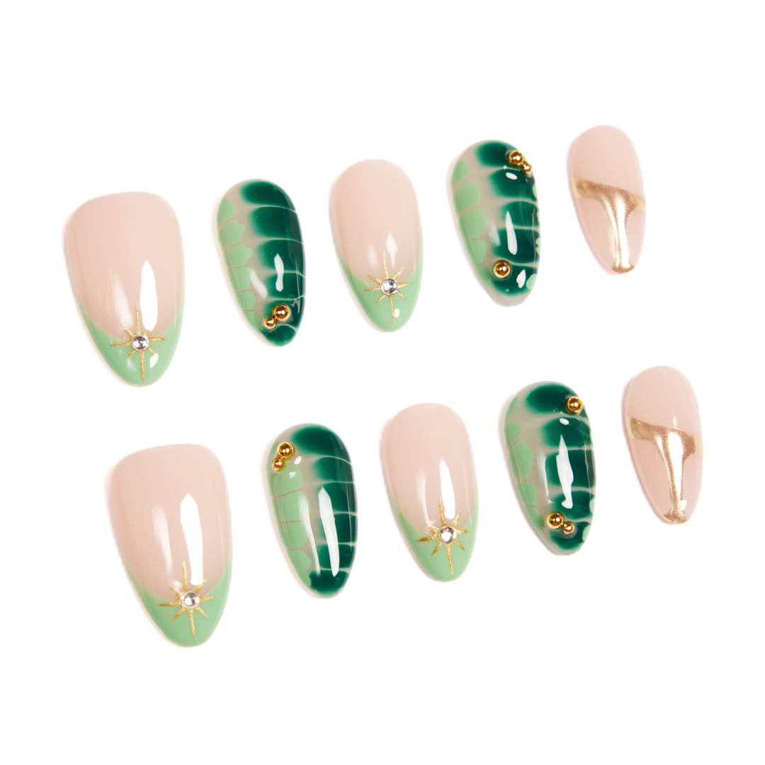 Jade-Gilt Starburst Elegant