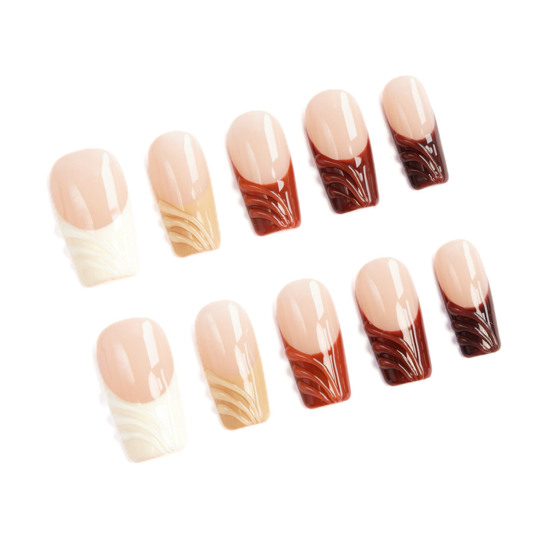 Cocoa Mousse Gradient Relief Nude Brown