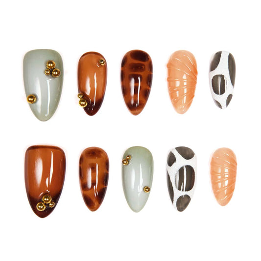 Tortoise-Shell Gold-Orb Modern Luxe