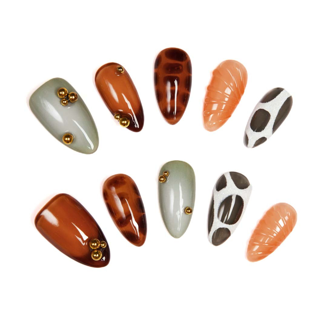 Tortoise-Shell Gold-Orb Modern Luxe