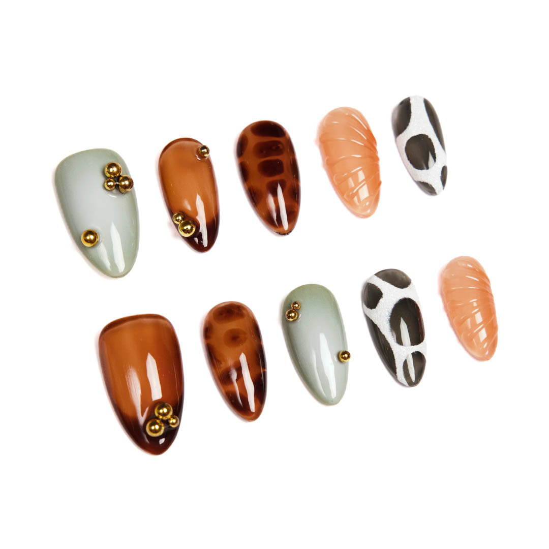Tortoise-Shell Gold-Orb Modern Luxe