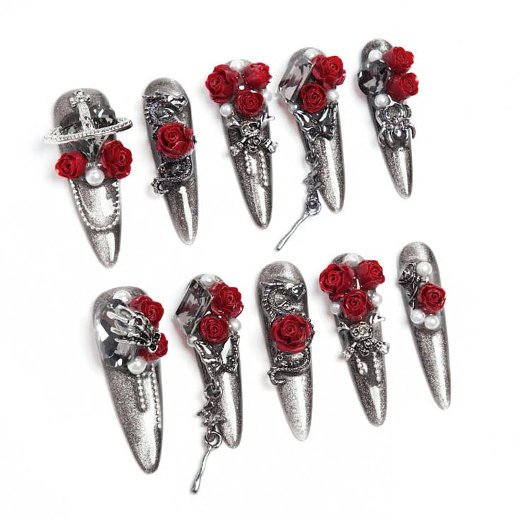 Gothic Blood Rose Moonlit Covenant