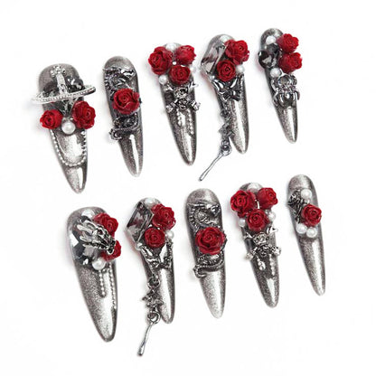 Gothic Blood Rose Moonlit Covenant