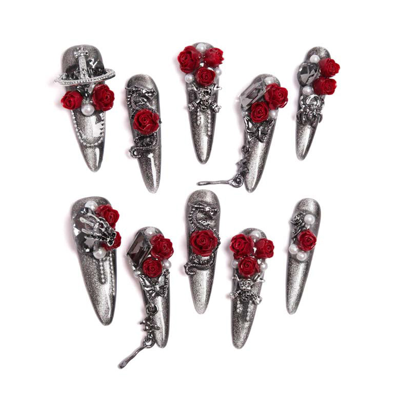 Gothic Blood Rose Moonlit Covenant