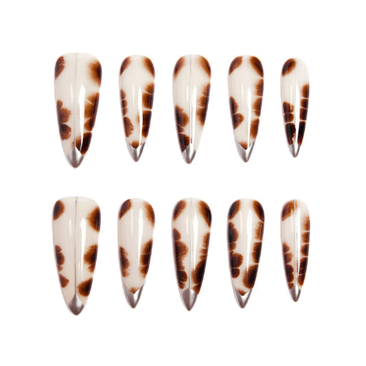 Vintage Amber-Fur Silver-Capped Stiletto