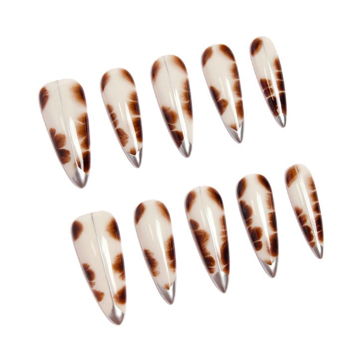 Vintage Amber-Fur Silver-Capped Stiletto