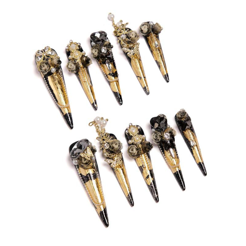 Gothic Gilded Ember Rose Relics