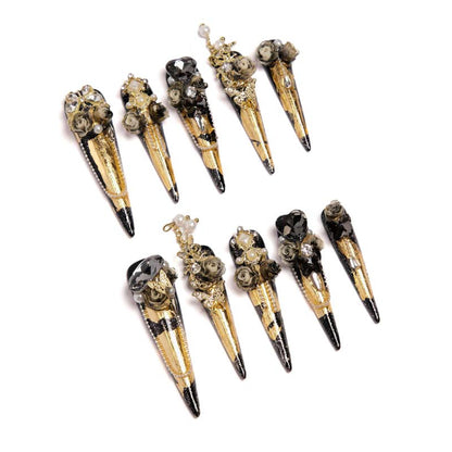 Gothic Gilded Ember Rose Relics