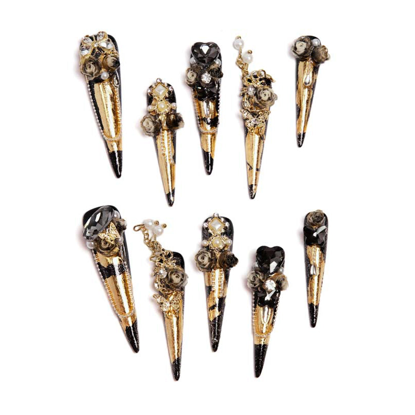 Gothic Gilded Ember Rose Relics