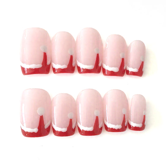 Nude Blush Santa Hat Christmas Luxe