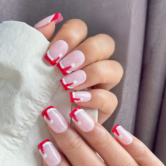 Nude Blush Santa Hat Christmas Luxe