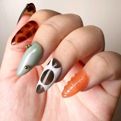 Tortoise-Shell Gold-Orb Modern Luxe