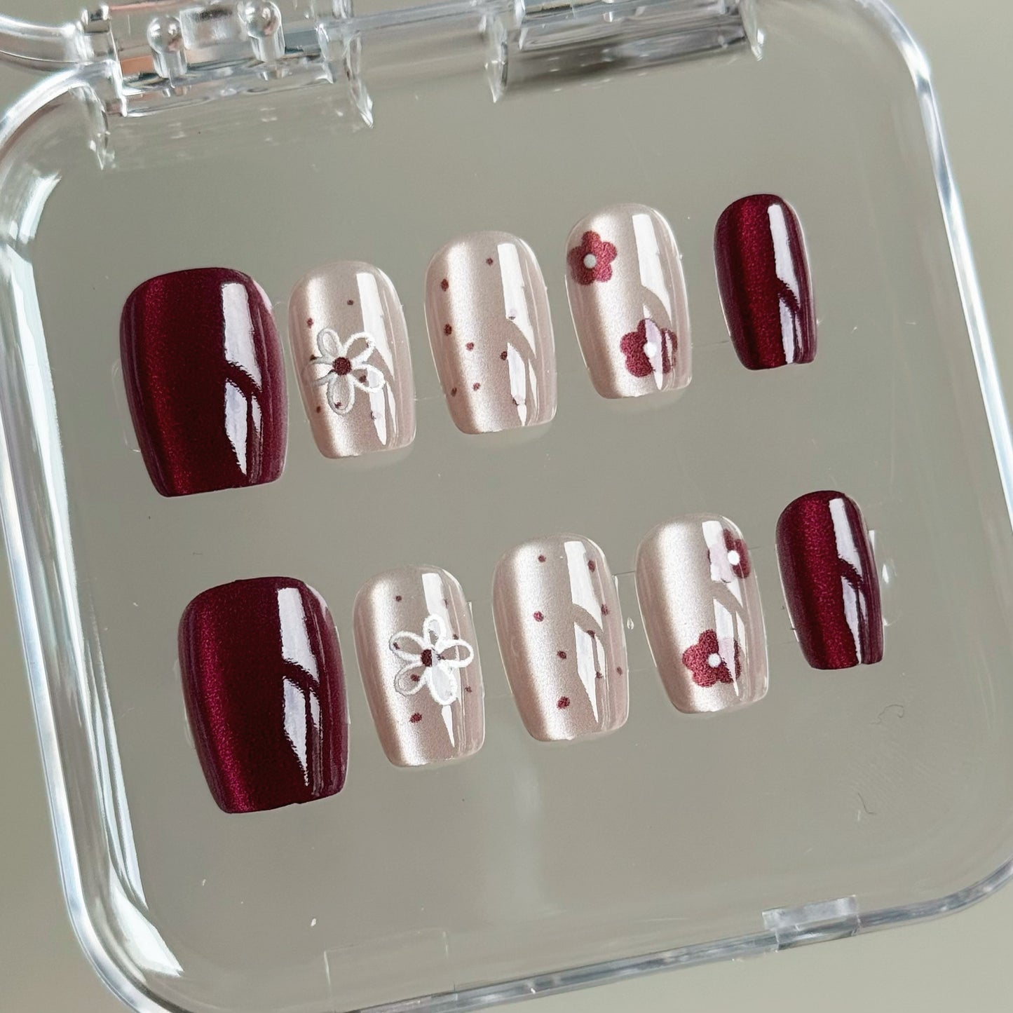 Vintage Burgundy Floral