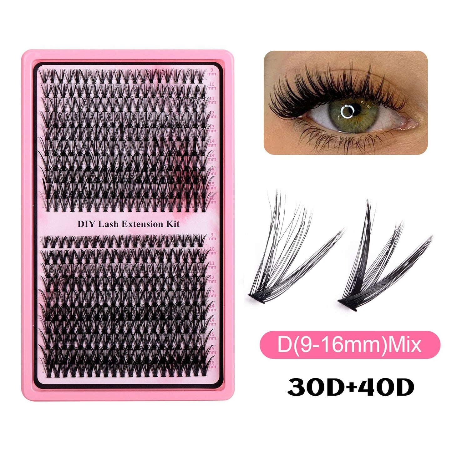 400PCS Lashes Kit (D Curl, 9-16mm)
