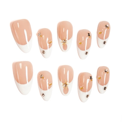 Gilt Crystal French Nude Pink Luxury