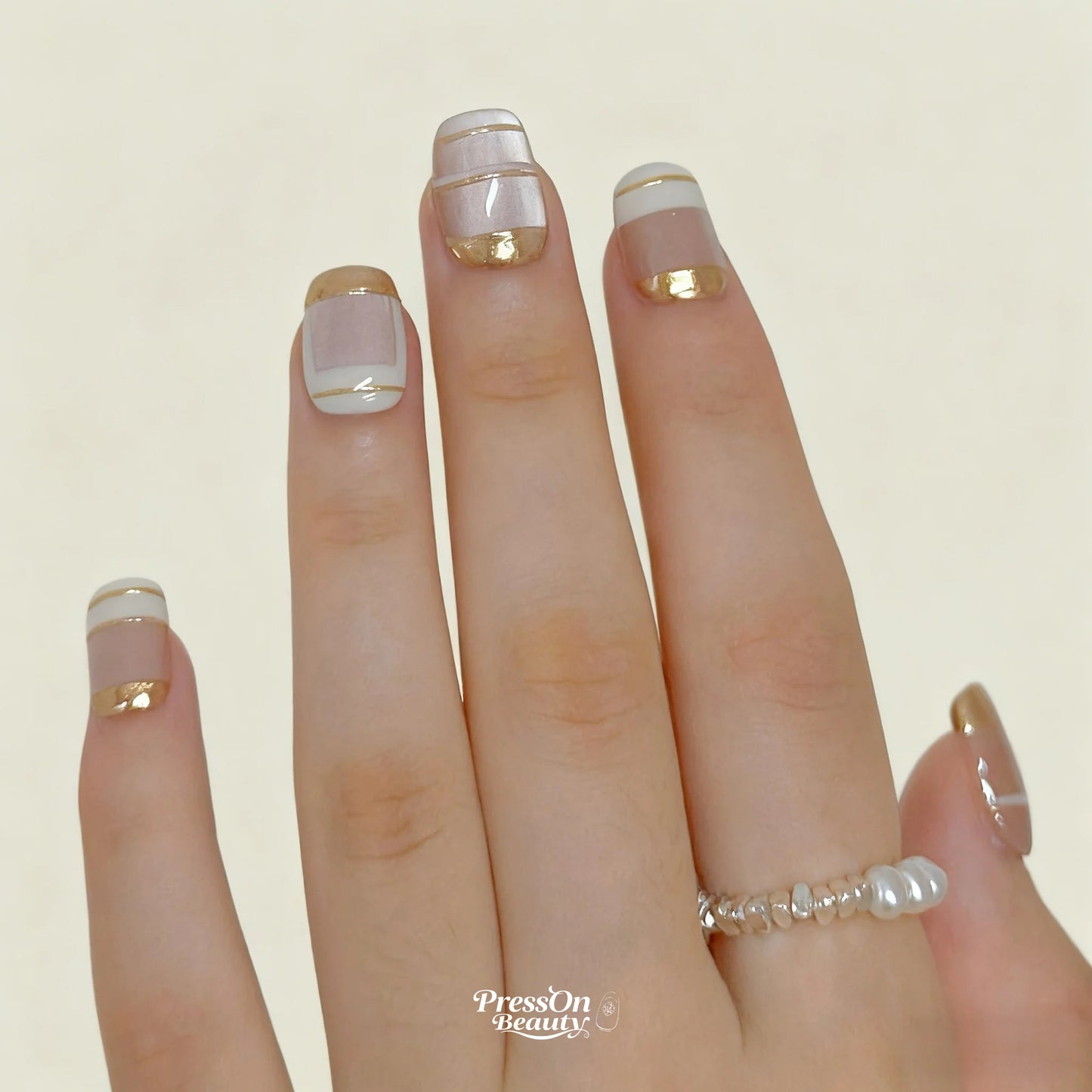Minimalist Gold-Accent Nude Luxury
