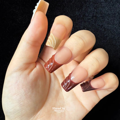 Cocoa Mousse Gradient Relief Nude Brown